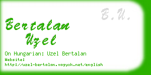 bertalan uzel business card